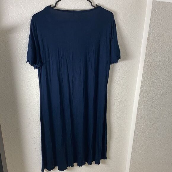 Women’s Soft Sleep Dress Small Navy Blue - Picture 4 of 4